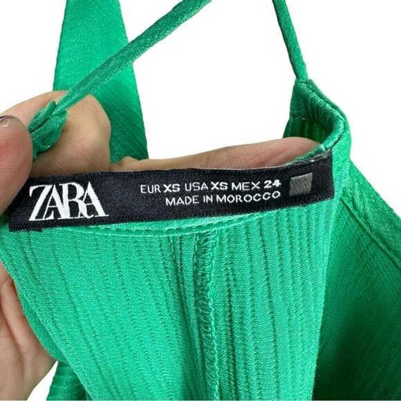 Zara's‎ Knotted Emerald Green Slip Midi Dress Size XS - Picture 7 of 12